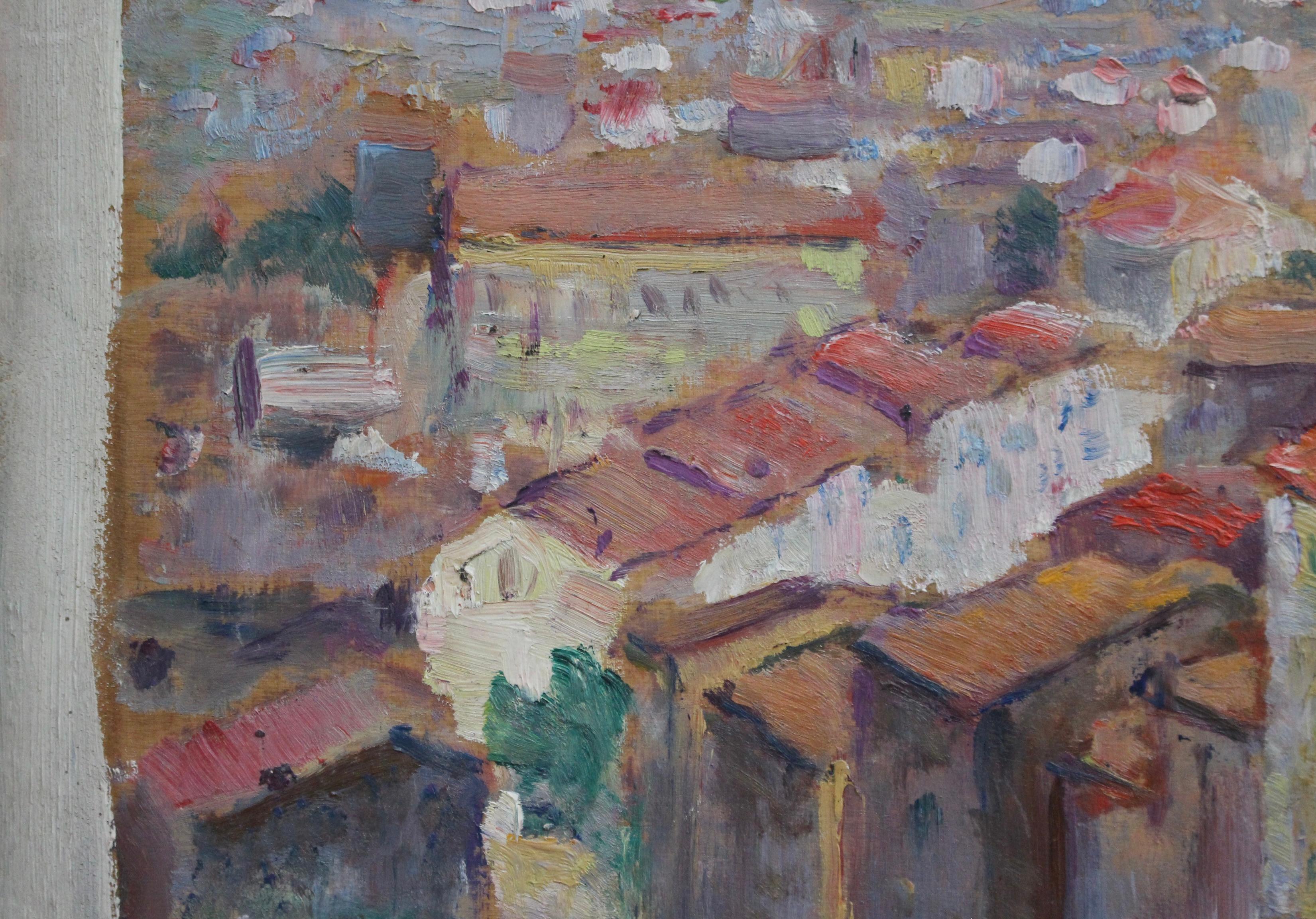 'French Riviera View', French School (circa 1950s) For Sale 4