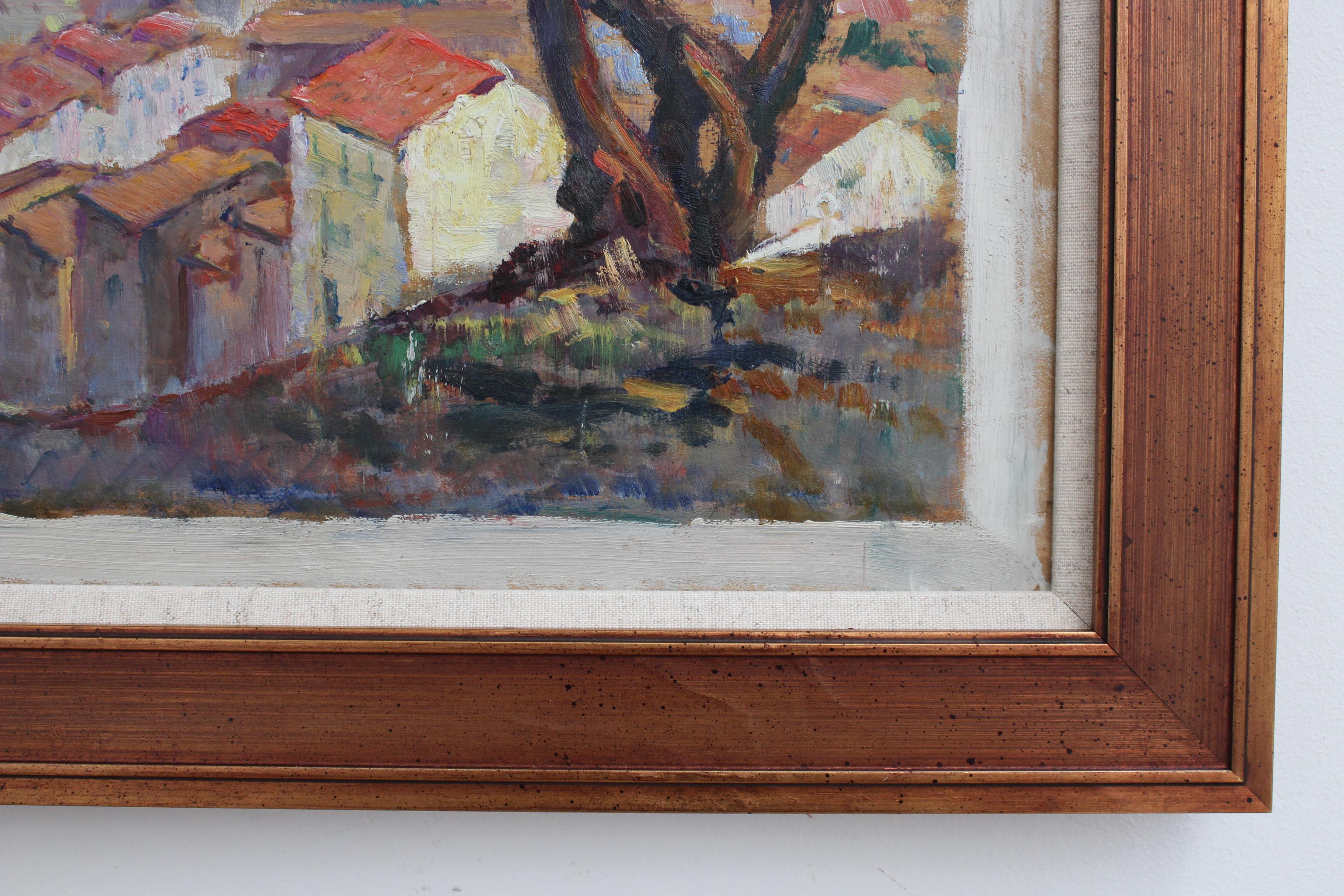 'French Riviera View', French School (circa 1950s) For Sale 8