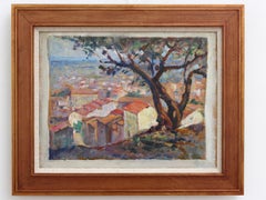 « Vue de la Côte d'Azur française », école française (vers les années 1950)
