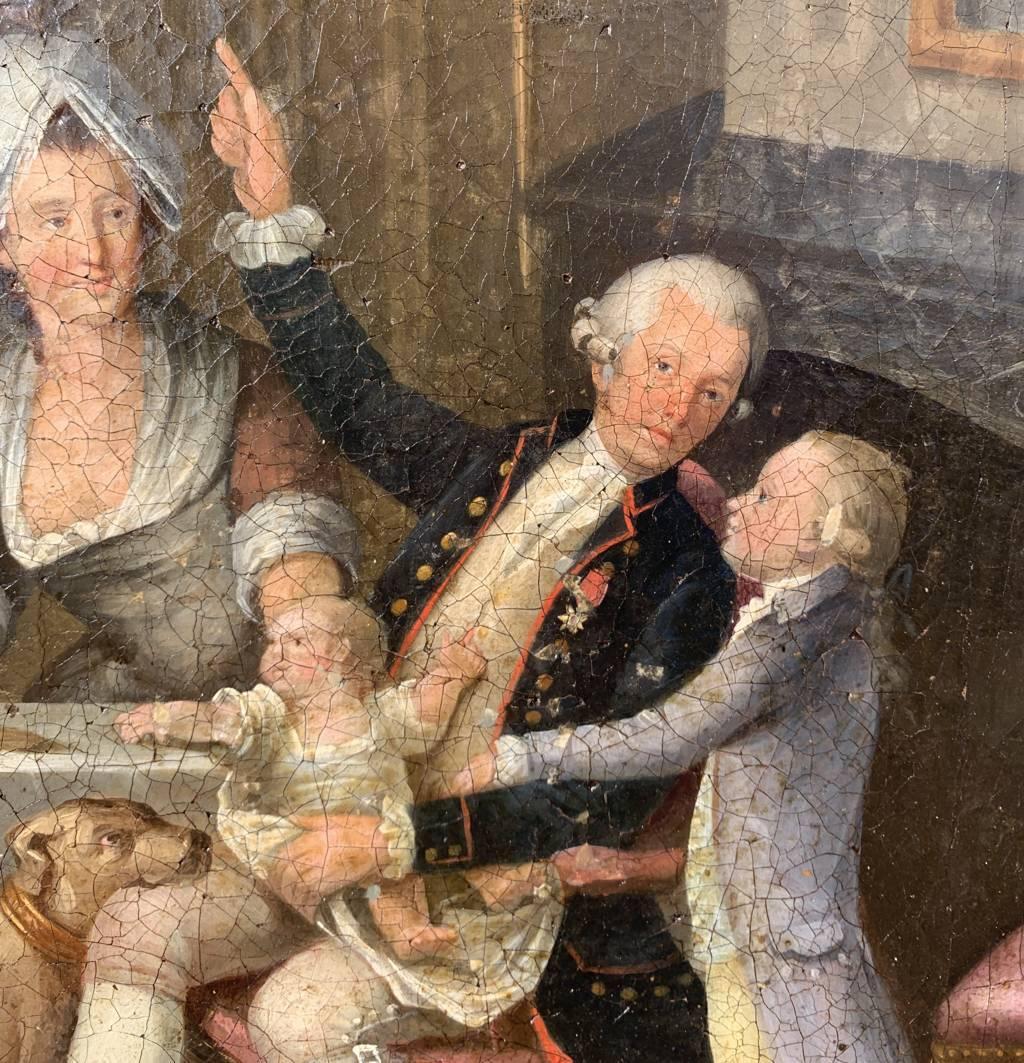 Peintre rococo français - Peinture de personnages du XVIIIe siècle - Intérieur de petit déjeuner en vente 4