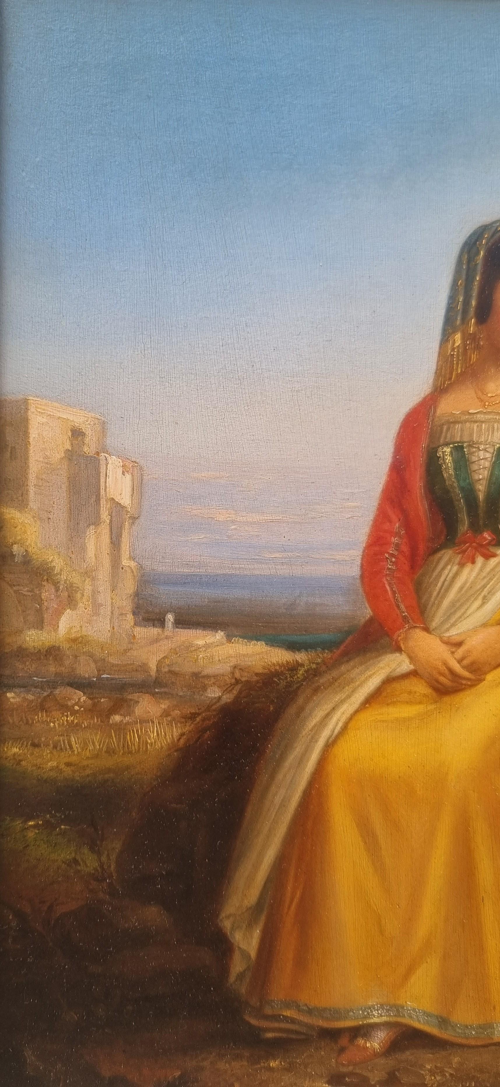 École française du XIXe siècle
Portrait d'une jeune beauté italienne en costume du XVe siècle
Huile sur panneau de bois
27 x 21 cm (31,5 x 25,5 cm avec le cadre)
Magnifique cadre antique en bois doré
Très bon état.

À voir à la galerie

Ce portrait