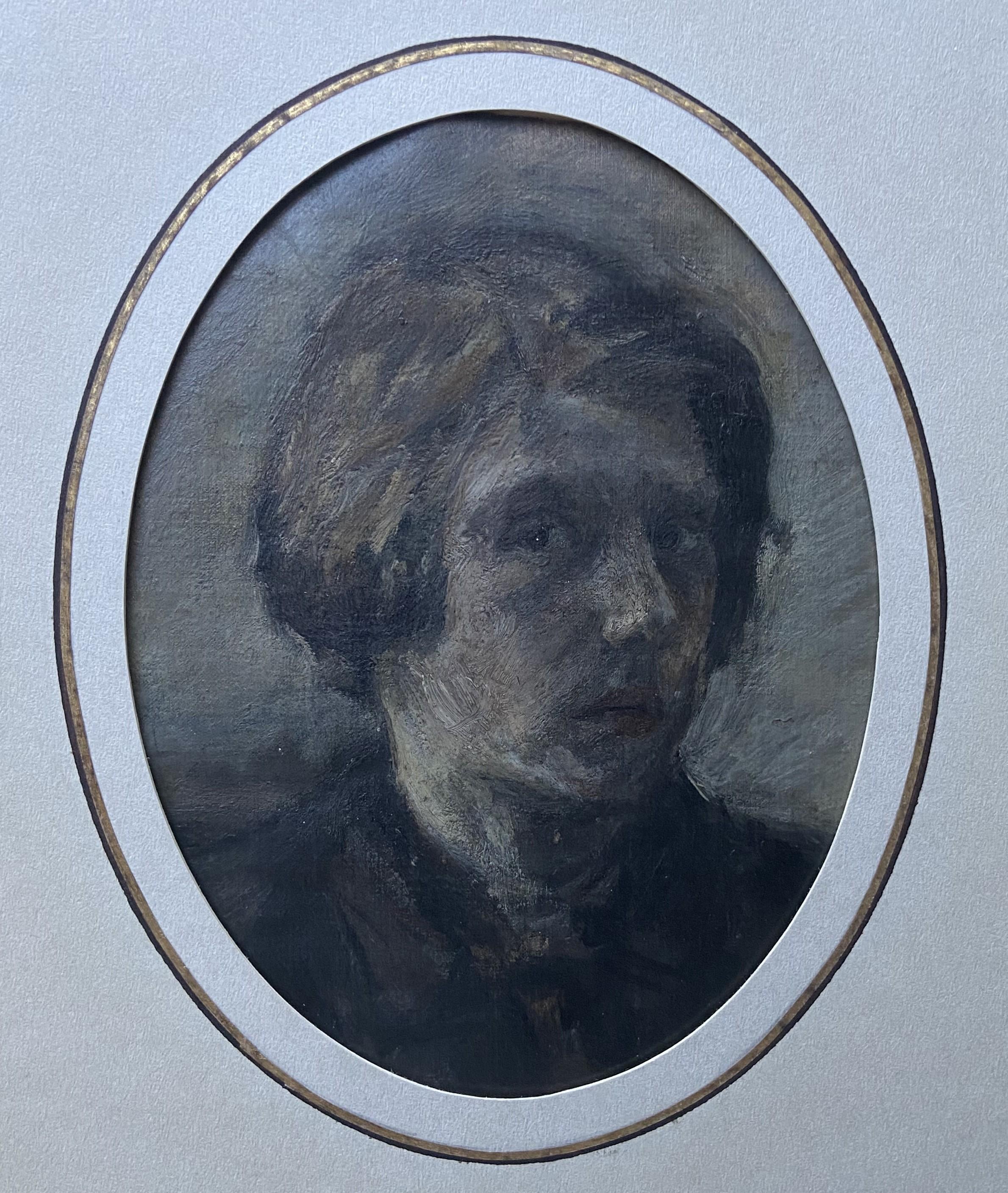 Figurative Painting Unknown - École romantique française, XIXe siècle, Portrait d'un homme, huile sur papier