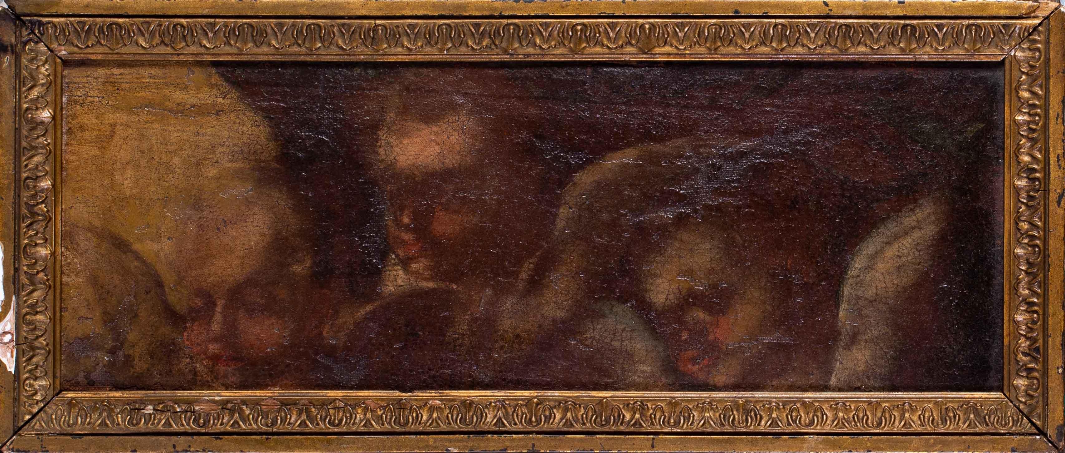 Unknown Figurative Painting - French School, 17th / 18th Century oil painting of Seraphim, a fragment