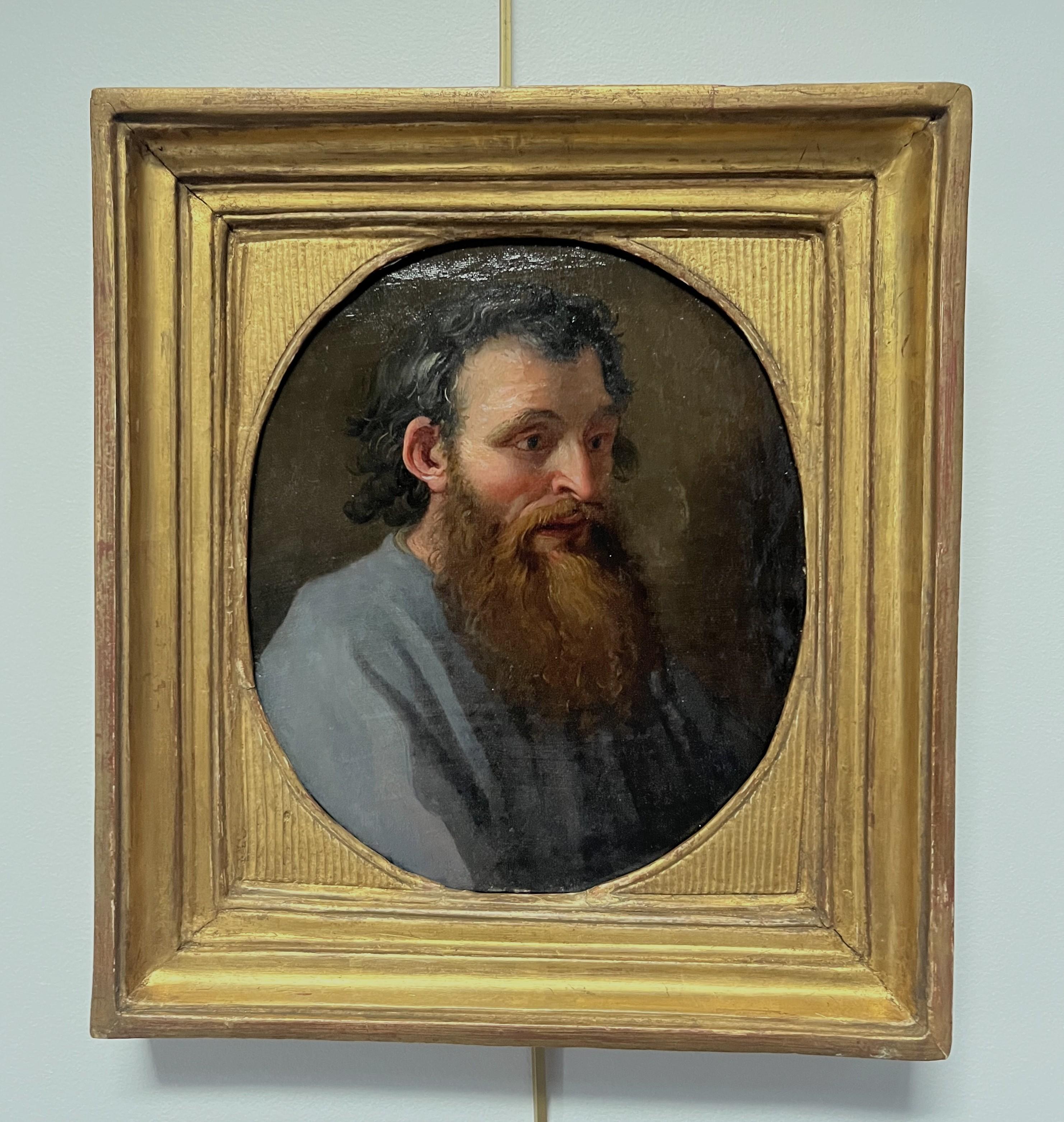 French School of the 17th Century Portrait of a Saint, oil 1