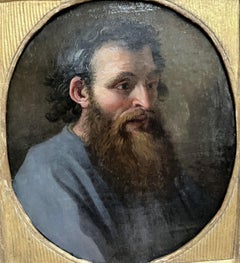 French School of the 17th Century Portrait of a Saint, oil
