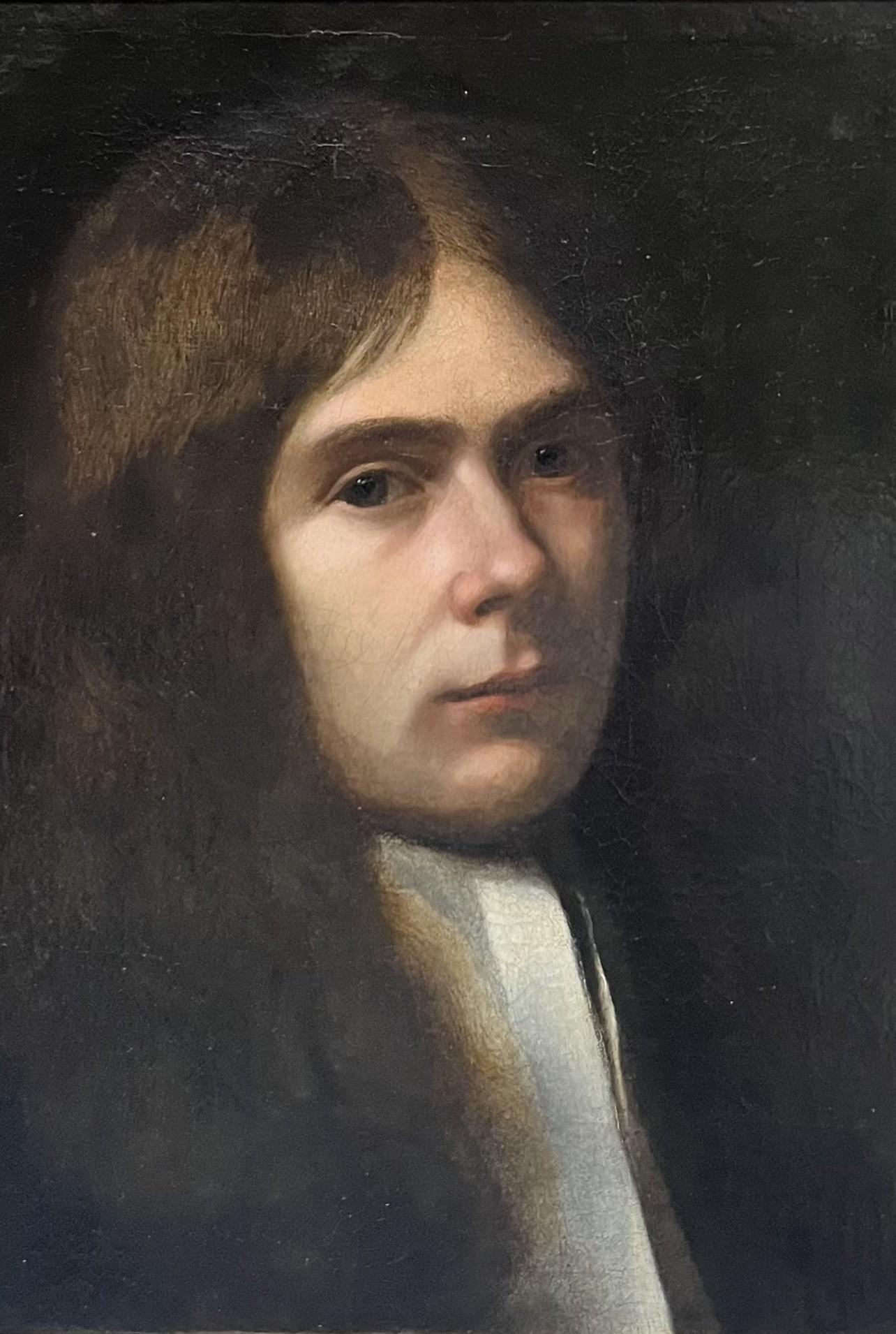 Französische Schule 17. Jahrhundert, Porträt eines jungen Mannes, Ölgemälde (Schwarz), Figurative Painting, von Unknown