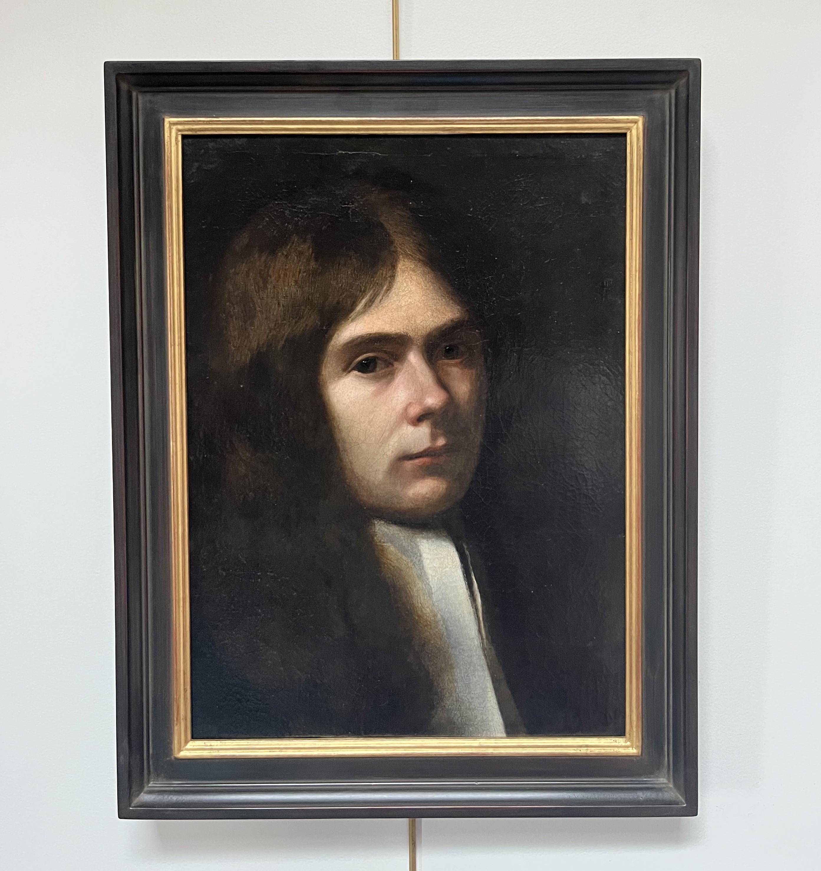 Französische Schule 17. Jahrhundert, 
Porträt eines jungen Mannes, 
Öl auf Leinwand
45 x 32 cm
Die Arbeit ist natürlich unsigniert, was bei dieser Art von Arbeit normal ist.
Aber auch wenn es anonym bleibt, ohne jede Spur von Zuschreibung oder