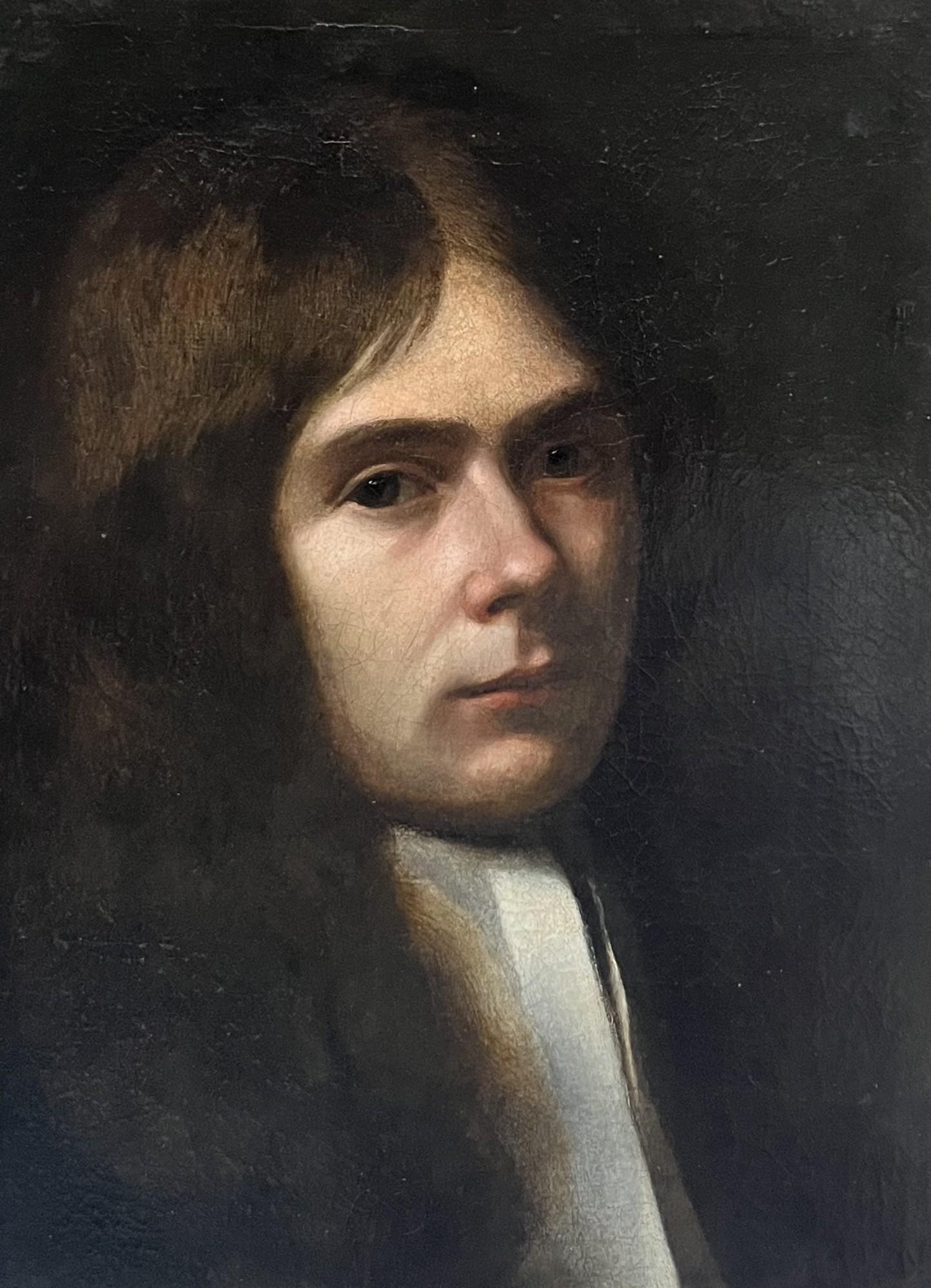 Unknown Figurative Painting – Französische Schule 17. Jahrhundert, Porträt eines jungen Mannes, Ölgemälde