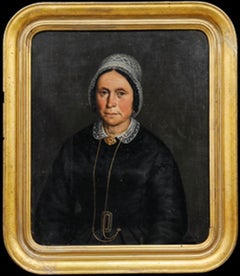 French School 1866 Oil - Portrait of Madame Naboulet