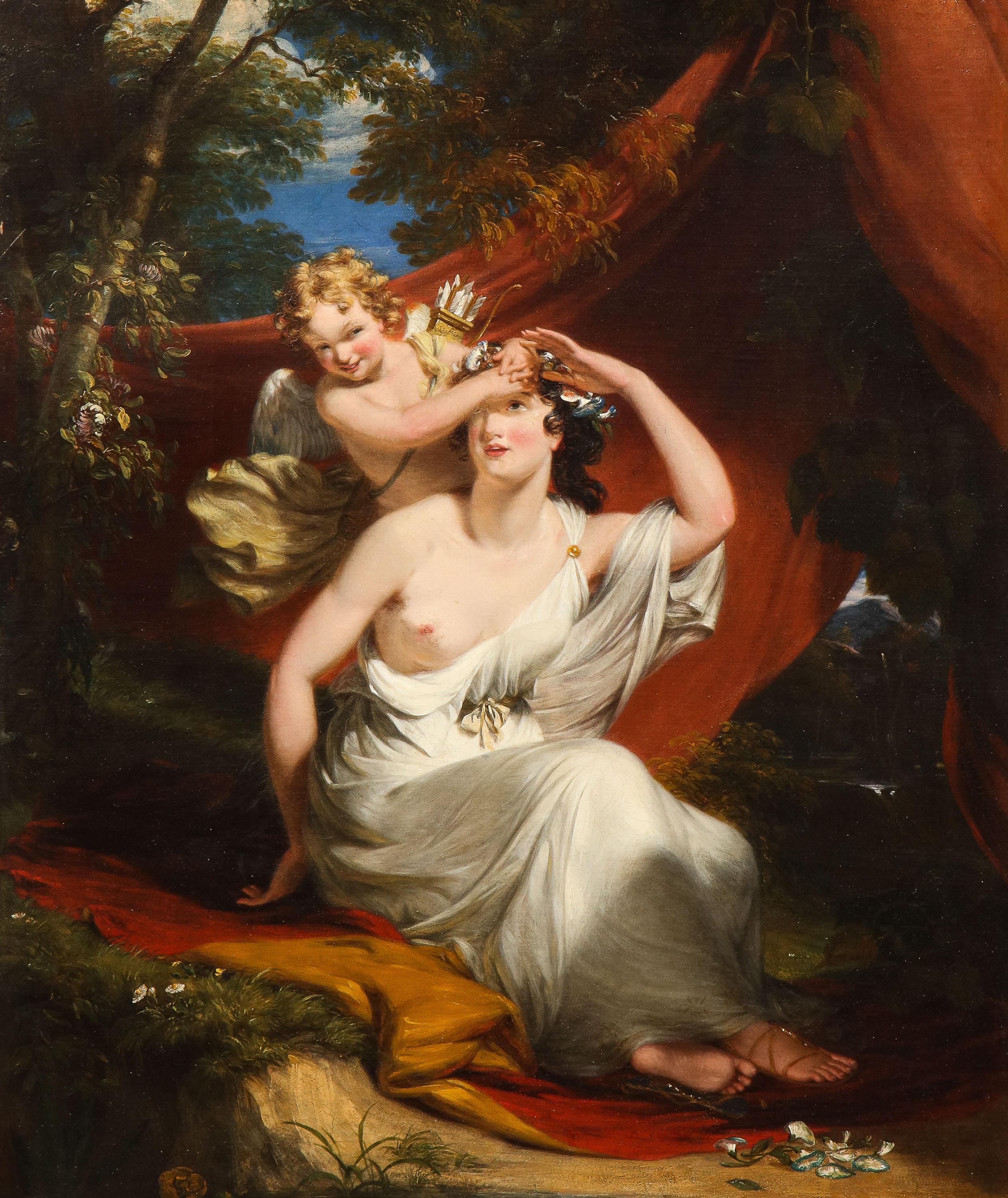 (French School) 18th Century, An Exceptional Quality Portrait of Venus and Cupid - Painting by Unknown