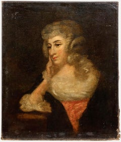 French School 18th Century Oil - Portrait of a Lady