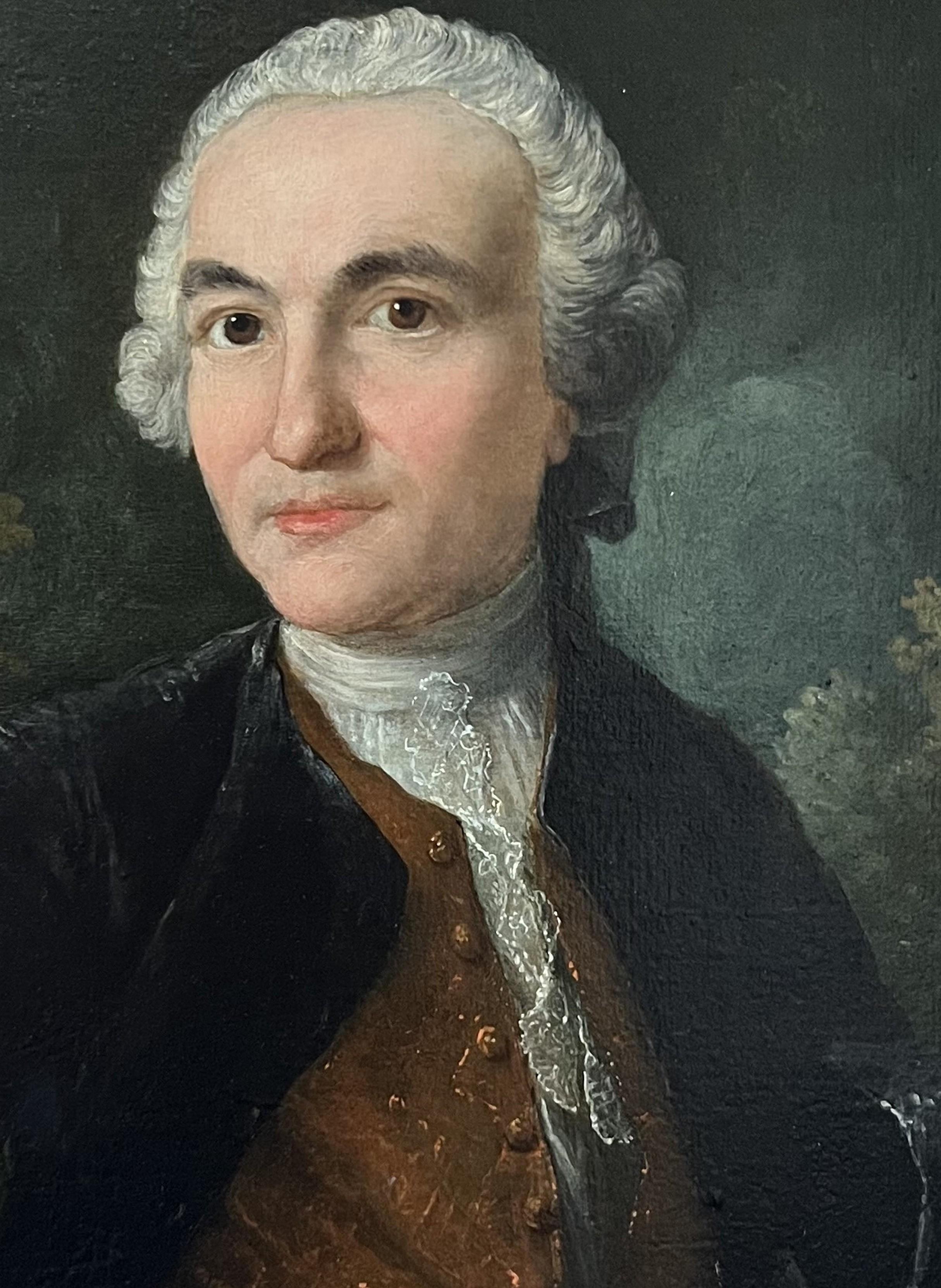 Französische Schule 18. Jahrhundert, Porträt eines Herrn, Öl (Alte Meister), Painting, von Unknown