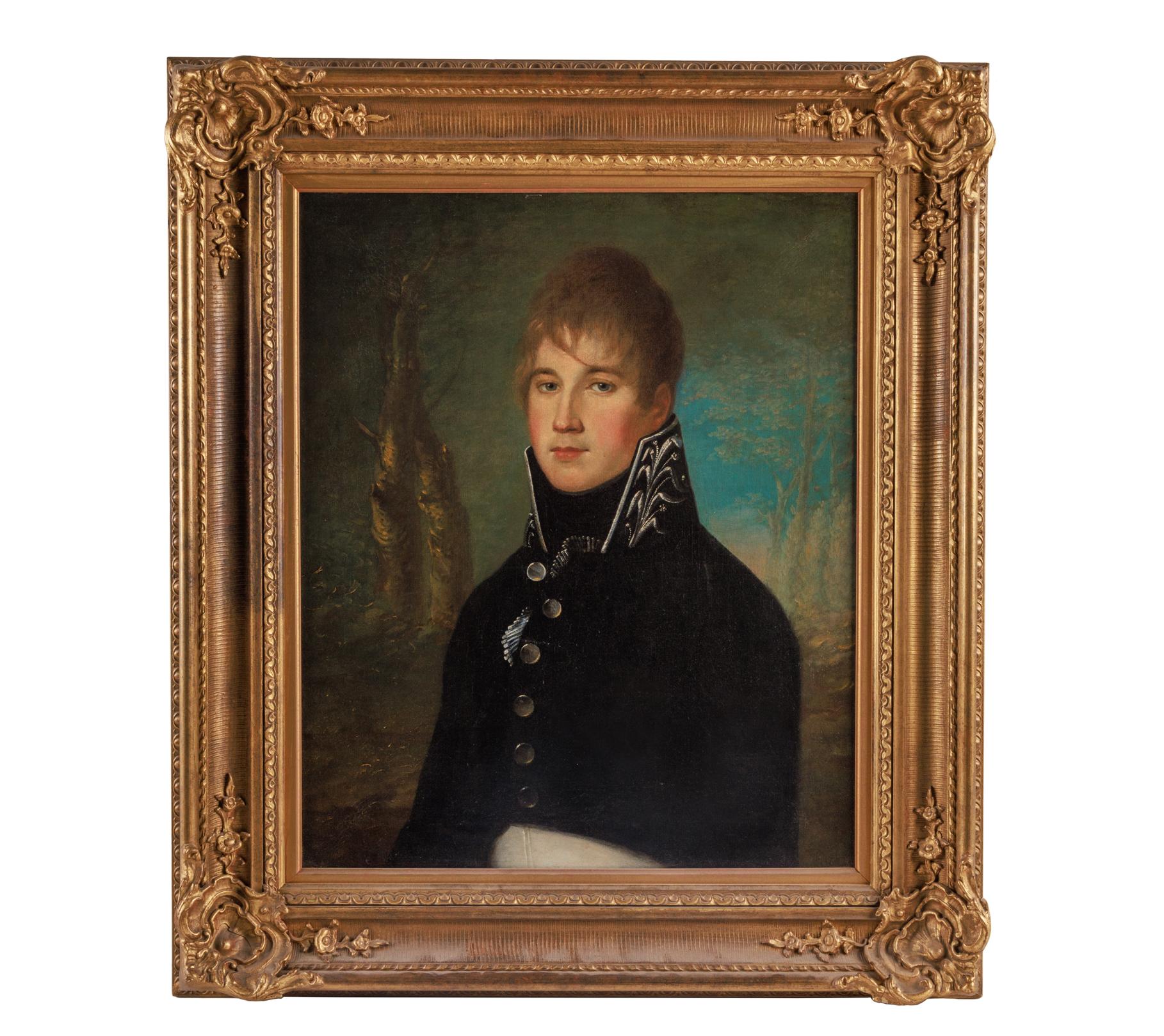 Unknown Portrait Painting - (French School, 19th Century) A Fine Quality Portrait of "A Young Officer"