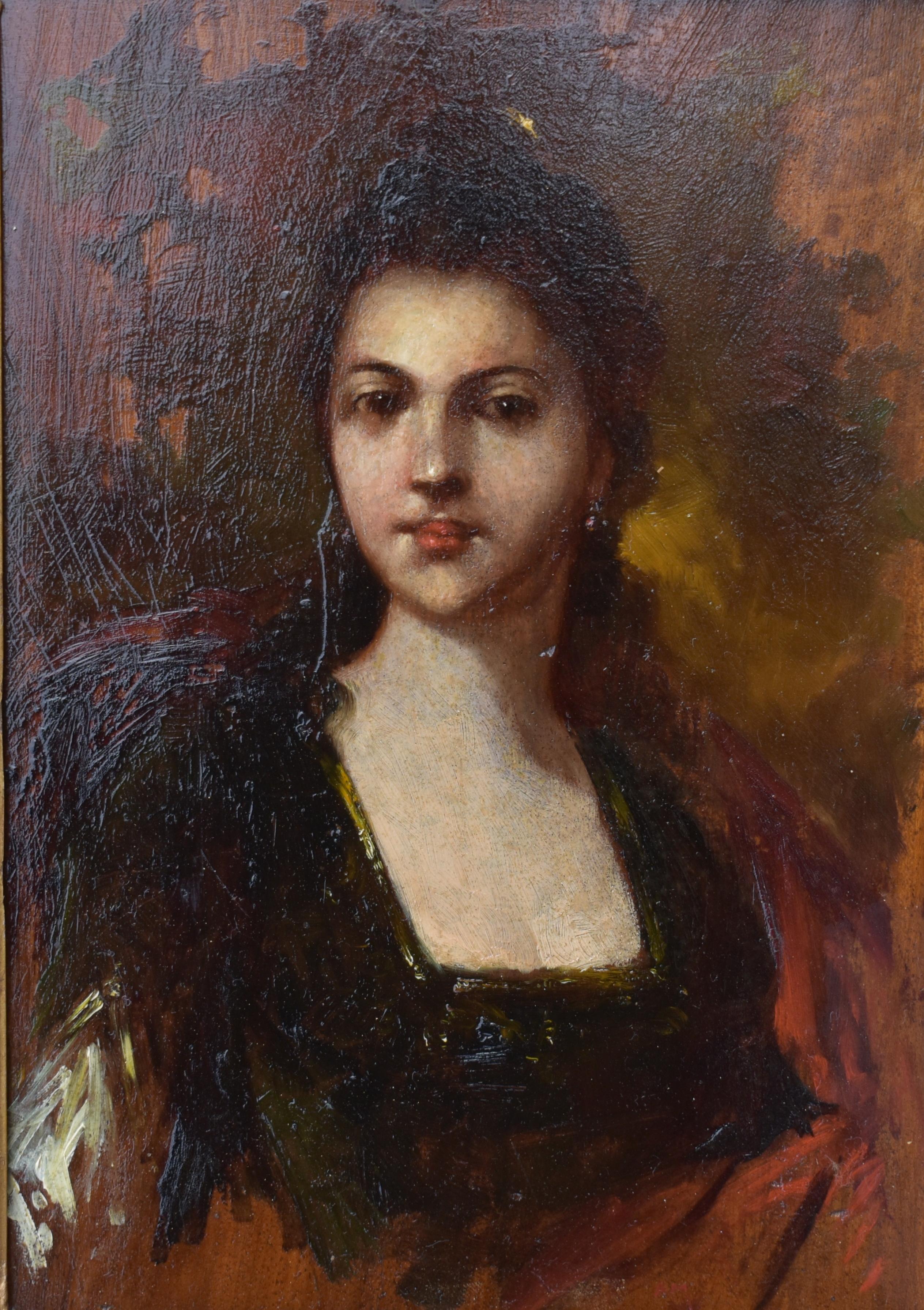 Pintura al óleo de la escuela francesa del siglo XIX, firmada con las iniciales AM - Painting de Unknown