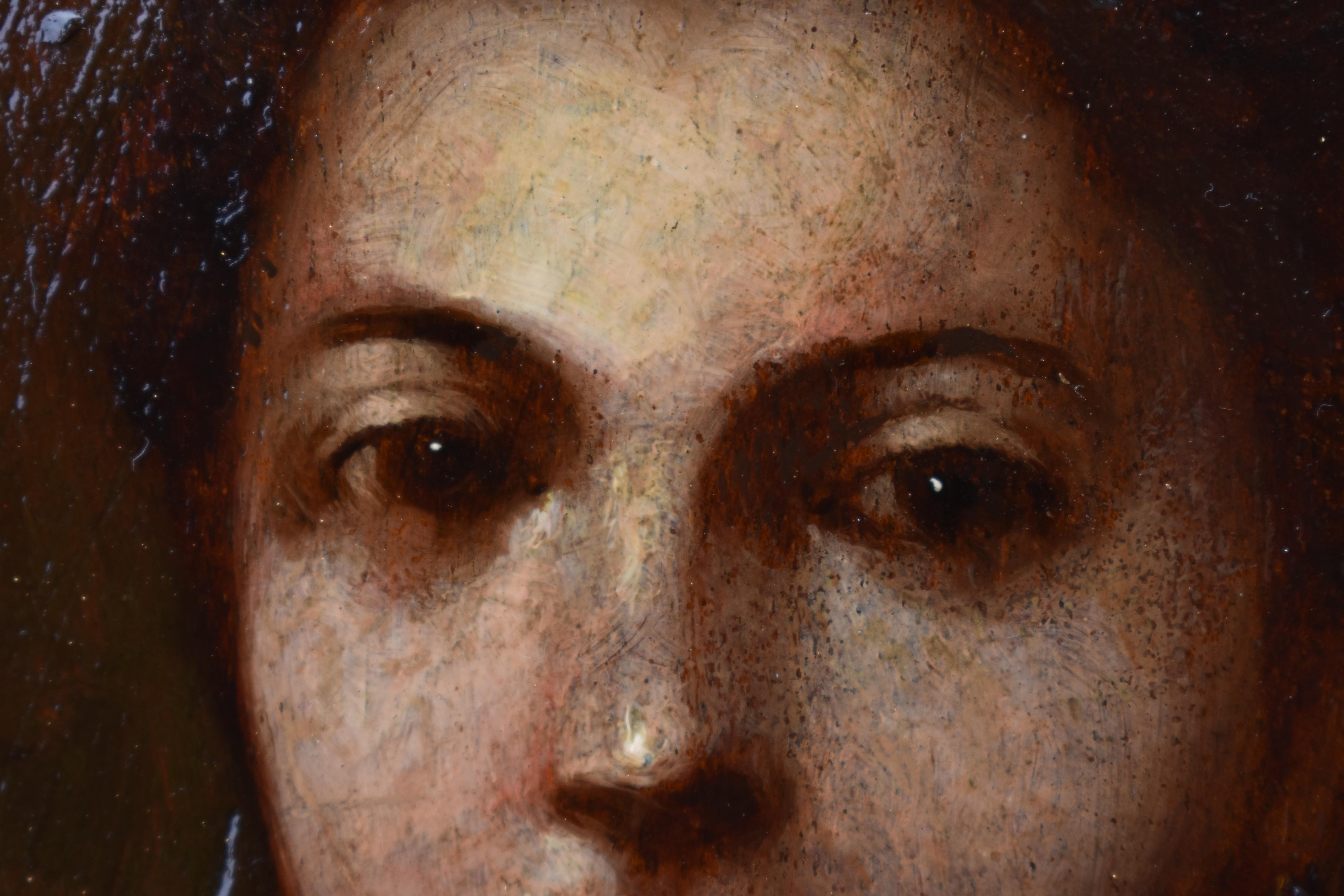 Pintura al óleo de la escuela francesa del siglo XIX, firmada con las iniciales AM - Painting Victoriano de Unknown