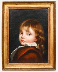 French School 19th Century Oil - Portrait of a Child