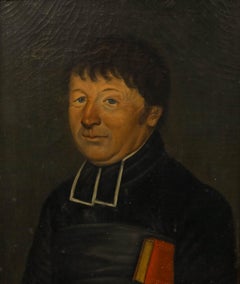 French School 19th Century Oil - Portrait of a Clergyman