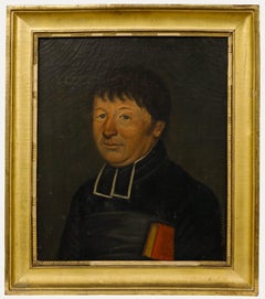 French School 19th Century Oil - Portrait of a Clergyman