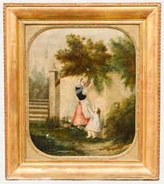French School 19th Century Oil - Pruning