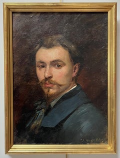 French school 19th Century, Portrait of a man, 1880, oil painting dated