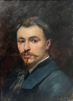 French school 19th Century, Portrait of a man, 1880, oil painting dated
