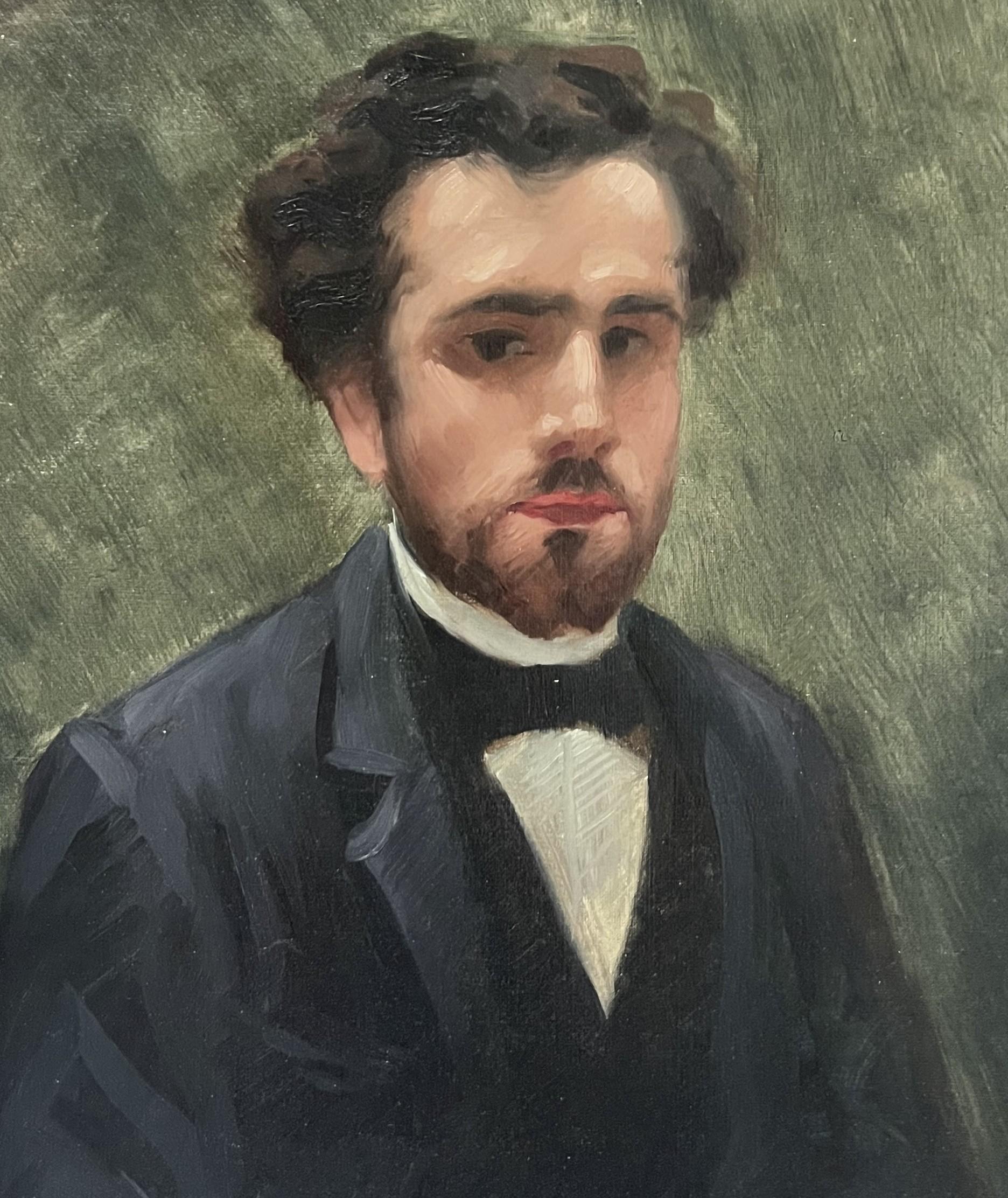 Scuola francese del XIX secolo
Ritratto di un giovane uomo, 1891
Firmato (illeggibile) e datato 91 in basso a destra
Olio su tela
46 x 38 cm
Con cornice 52 x 44
In buone condizioni, pulito di recente, alcuni restauri minori visibili alla luce UV,