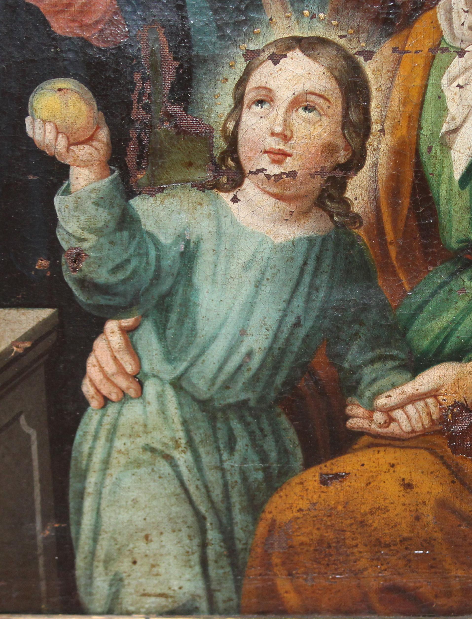 Scuola francese (XIX secolo) - La Sacra Famiglia - Painting Antichi maestri di Unknown