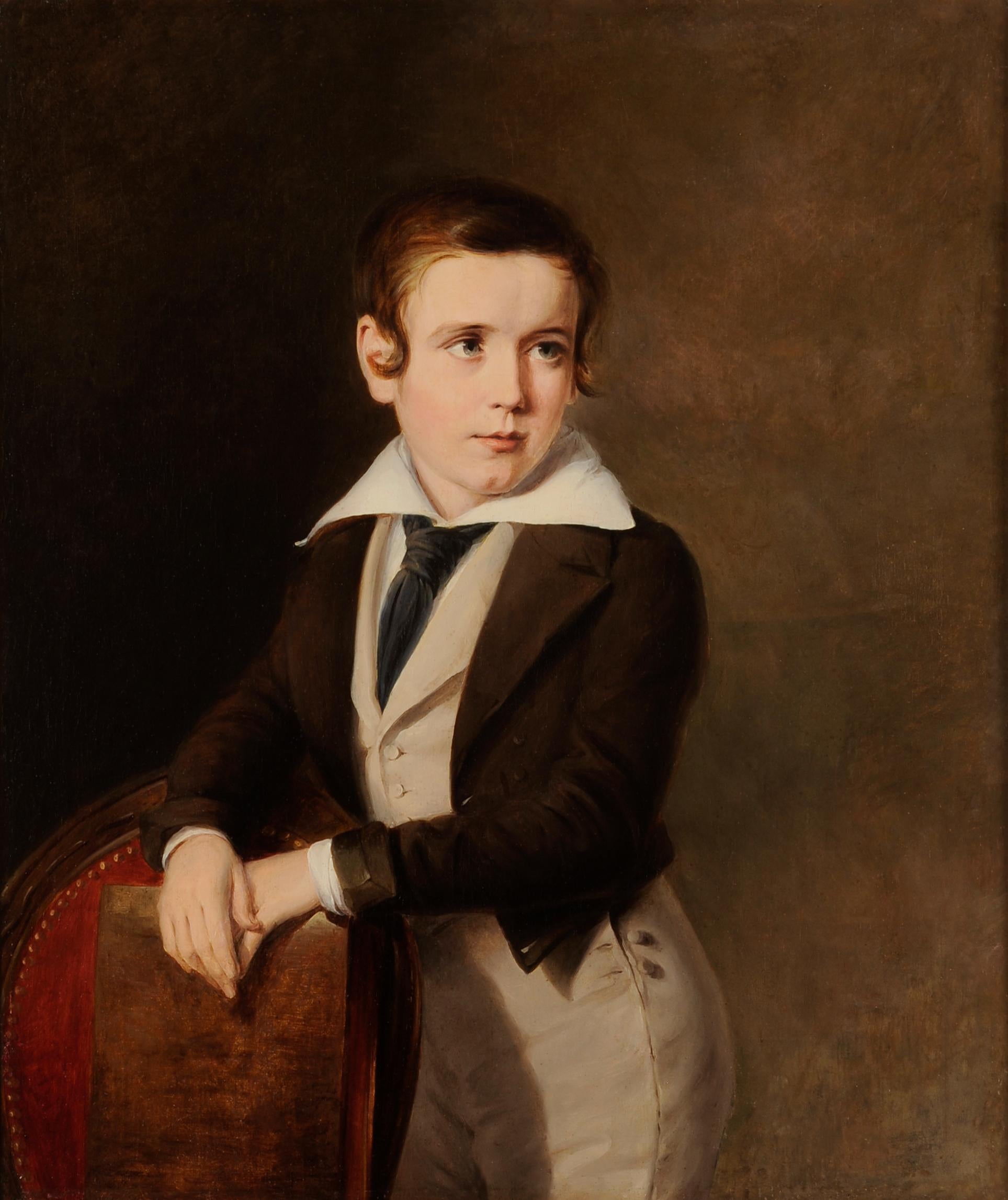French school c.1815 - Portrait of a young boy - Painting by Unknown