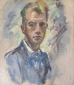 French school circa 1930, Portrait of a young man, oil on canvas