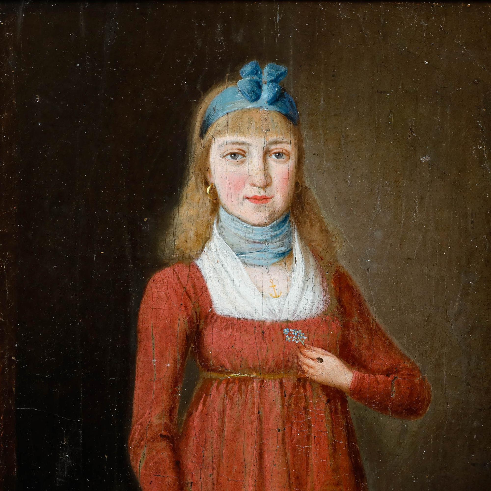 French School Early 19th Century Oil - The Sailor's Wife For Sale 1