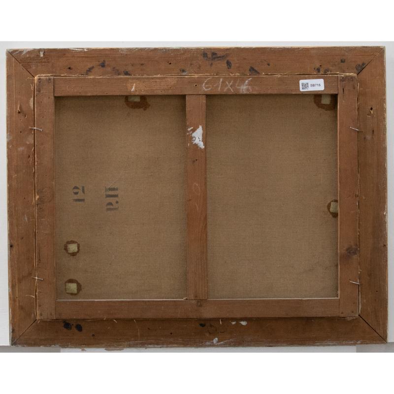 Französische Schule Anfang des 20. Jahrhunderts Öl - Blühende Bäume (Beige), Landscape Painting, von Unknown