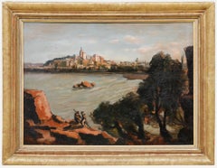 French School Early 20th Century Oil - View from the Bay
