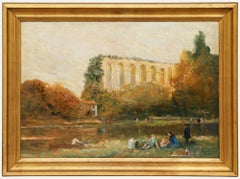 Französische Schule des frühen 20. Jahrhunderts, Ölgemälde – Ansicht des Castelviel- Viaducts