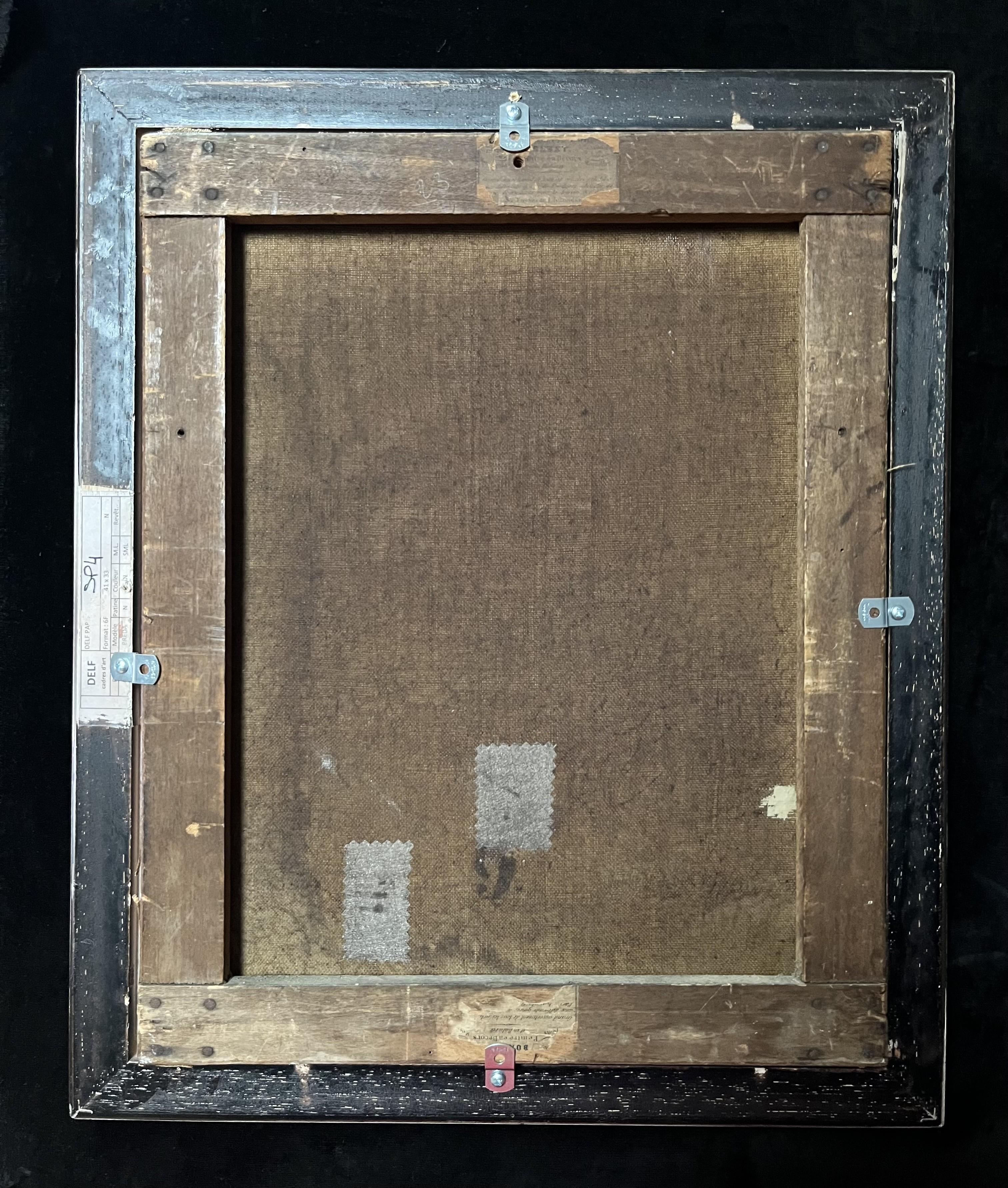 French school early 20th century, Portrait of a hunter, oil on canvas signed im Angebot 4