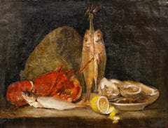 French School Late 19th Century Oil - Bounty of the Sea