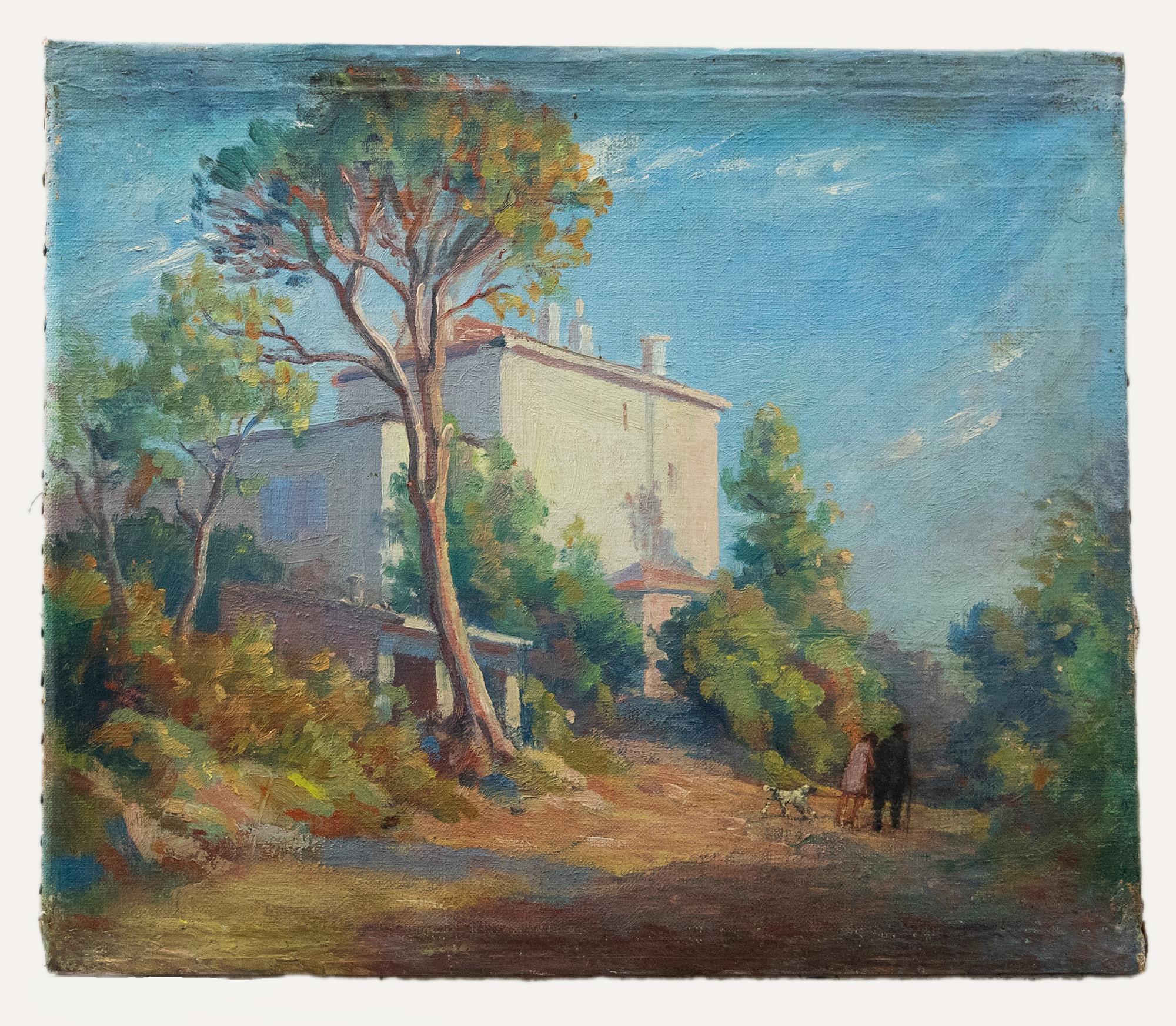 French School Mid 20th Century Oil - Painting by Unknown