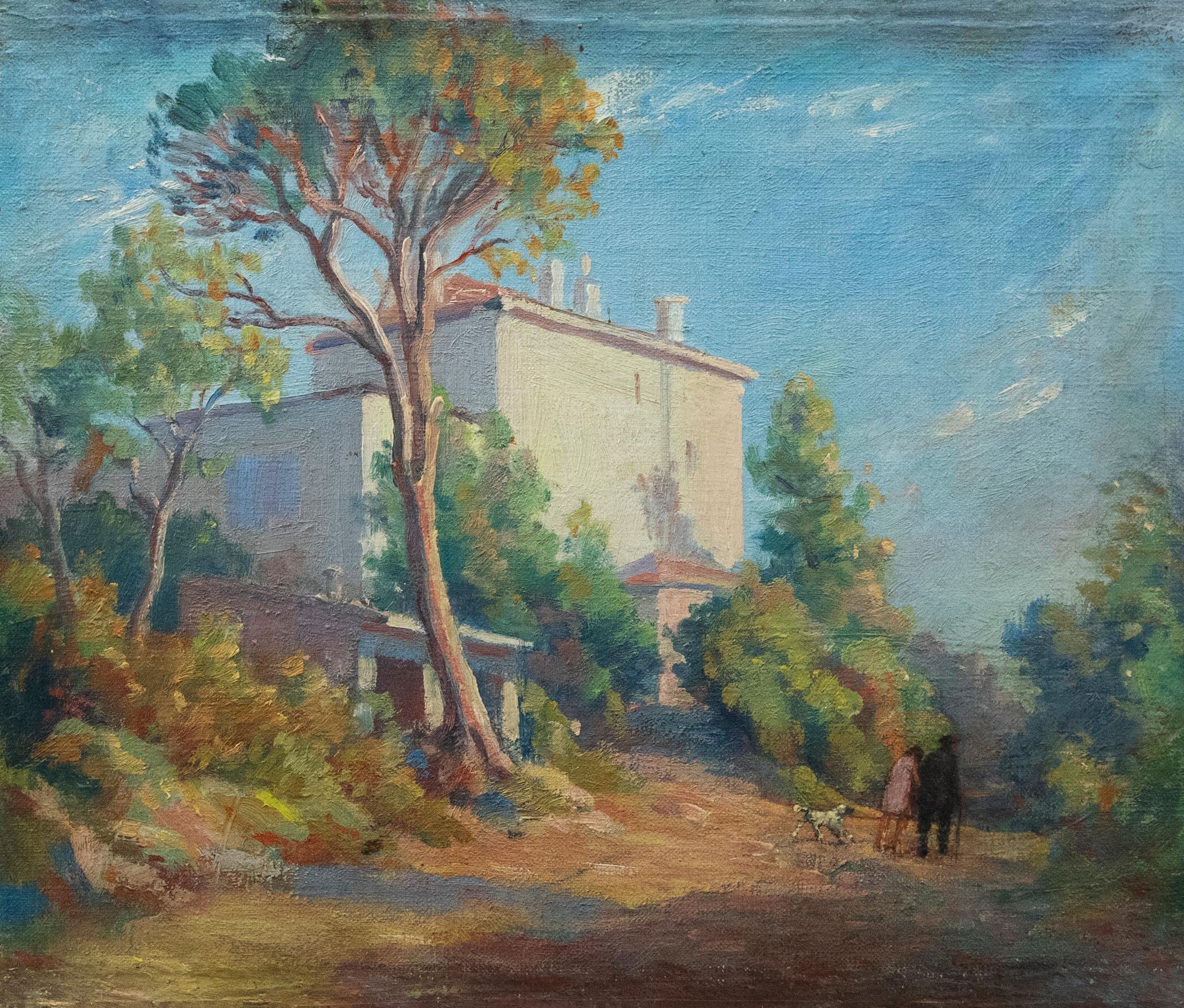 Unknown Landscape Painting - French School Mid 20th Century Oil