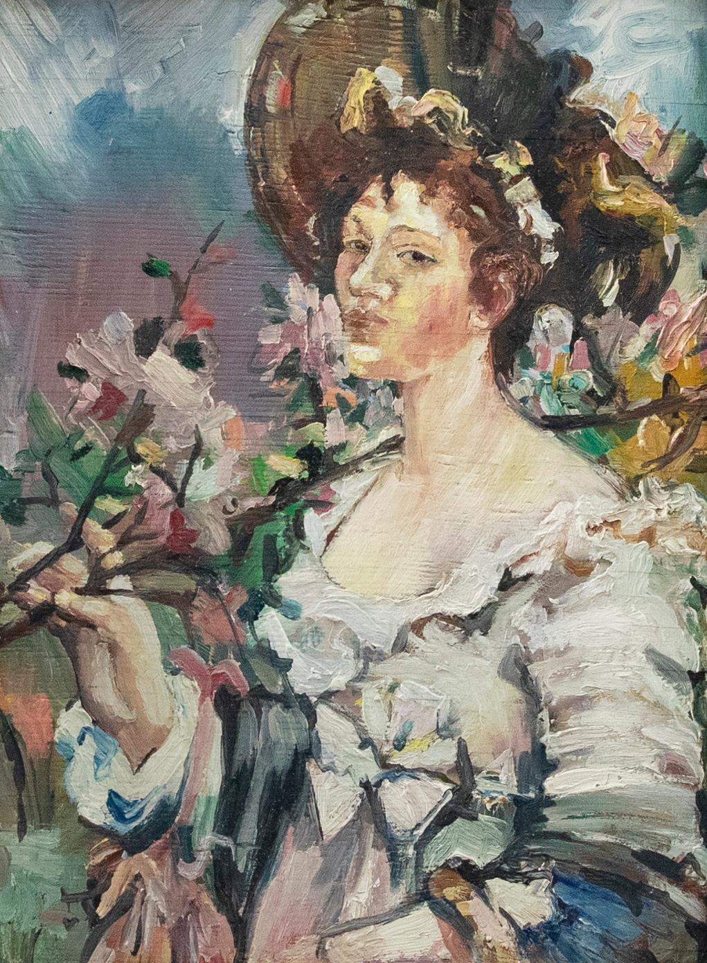 Französische Schule Mitte des 20. Jahrhunderts Öl - The Smell of Spring – Painting von Unknown