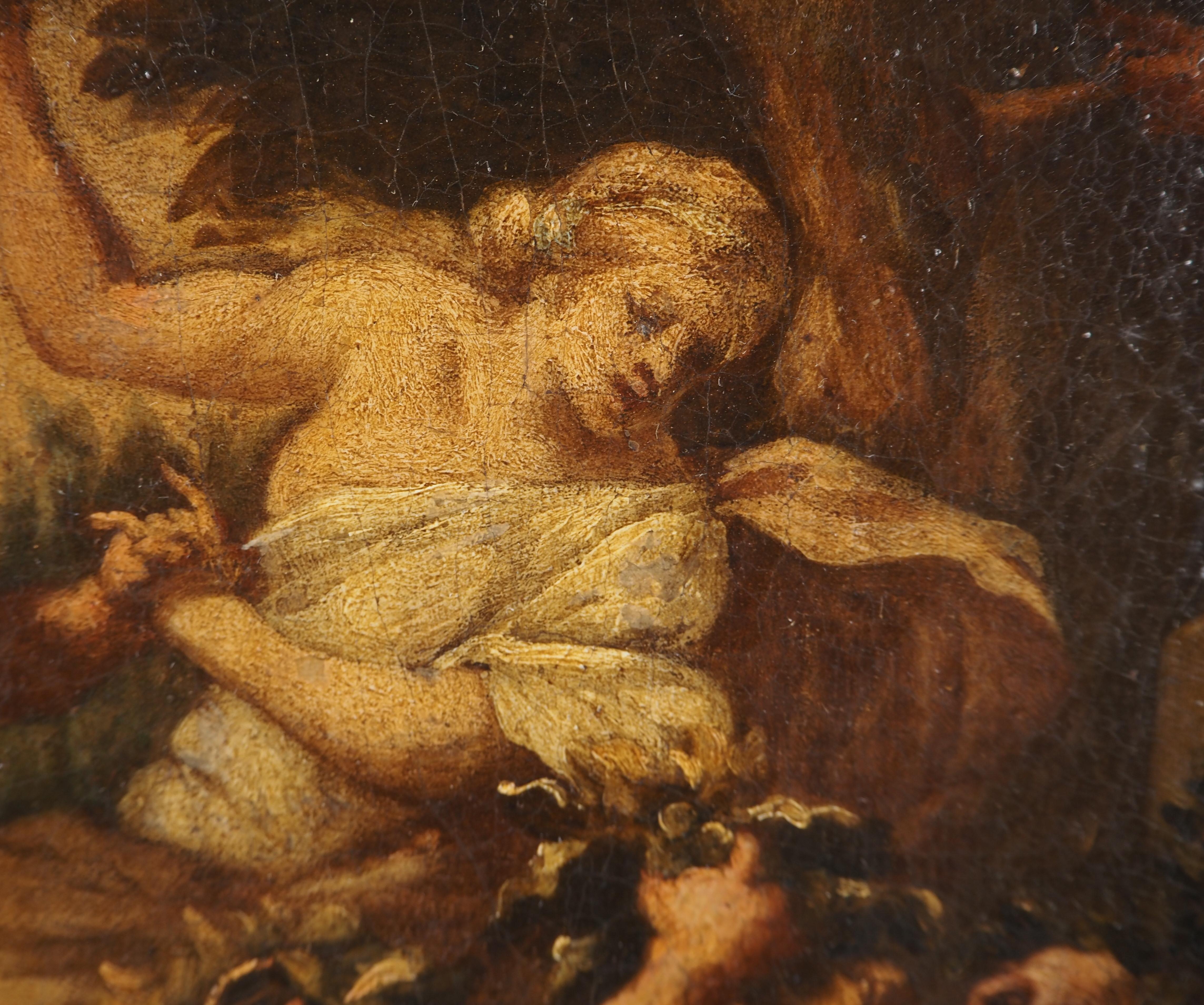 Escuela francesa del siglo XVIII : Mitología, Bacanalia - Óleo sobre lienzo en venta 12
