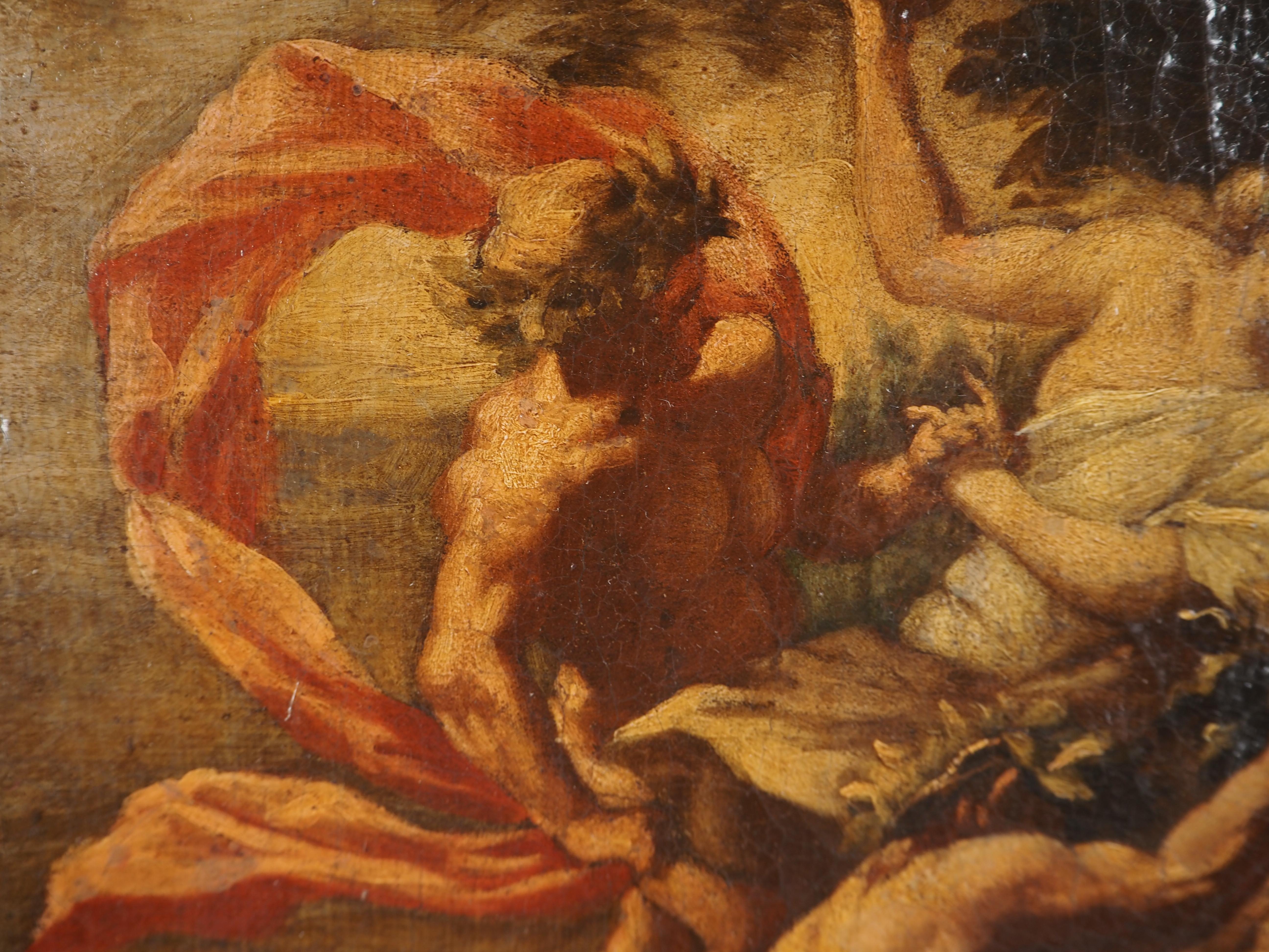 Escuela francesa del siglo XVIII : Mitología, Bacanalia - Óleo sobre lienzo en venta 13