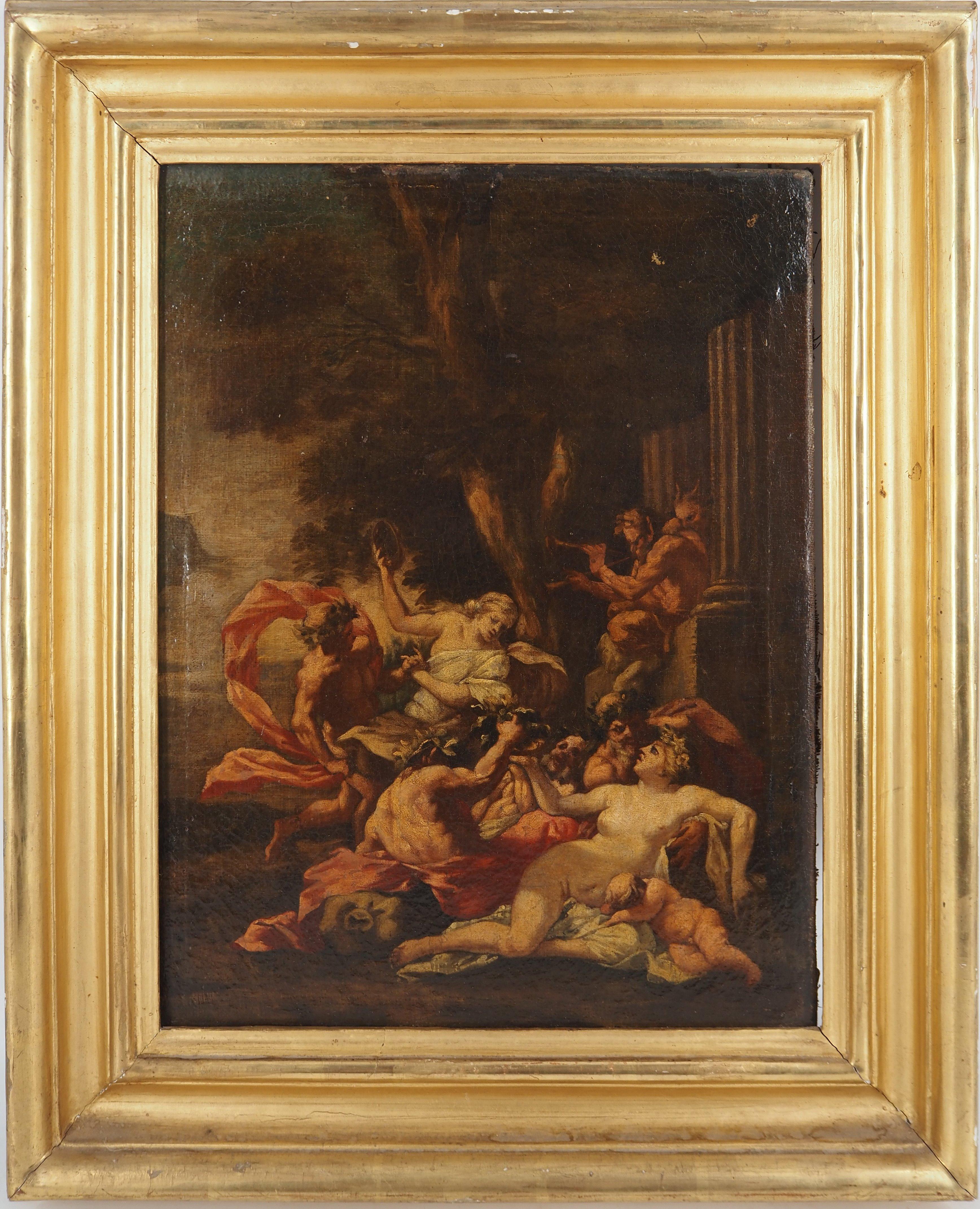 Escuela francesa del siglo XVIII : Mitología, Bacanalia - Óleo sobre lienzo - Painting de Unknown