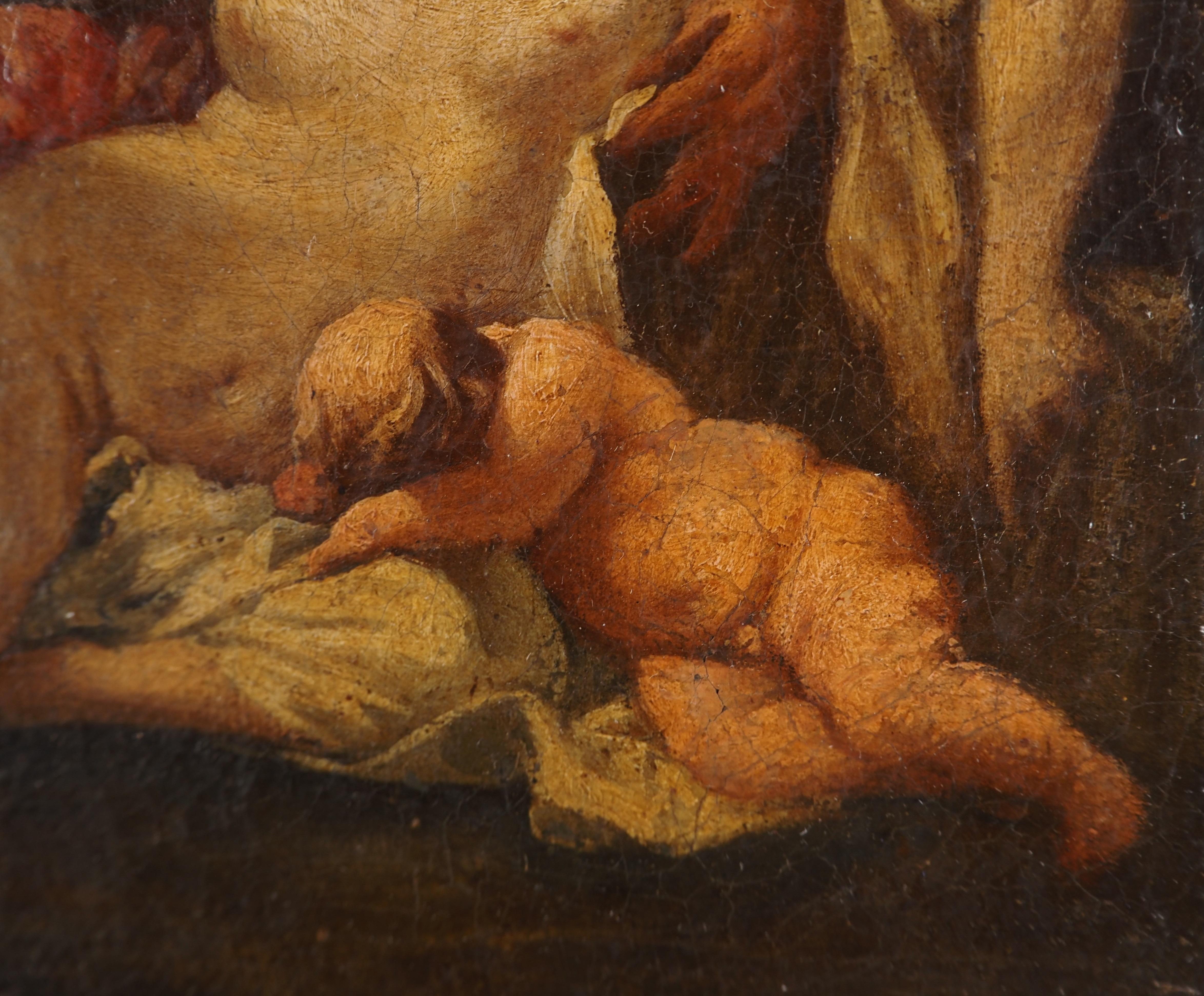 Escuela francesa del siglo XVIII : Mitología, Bacanalia - Óleo sobre lienzo en venta 15