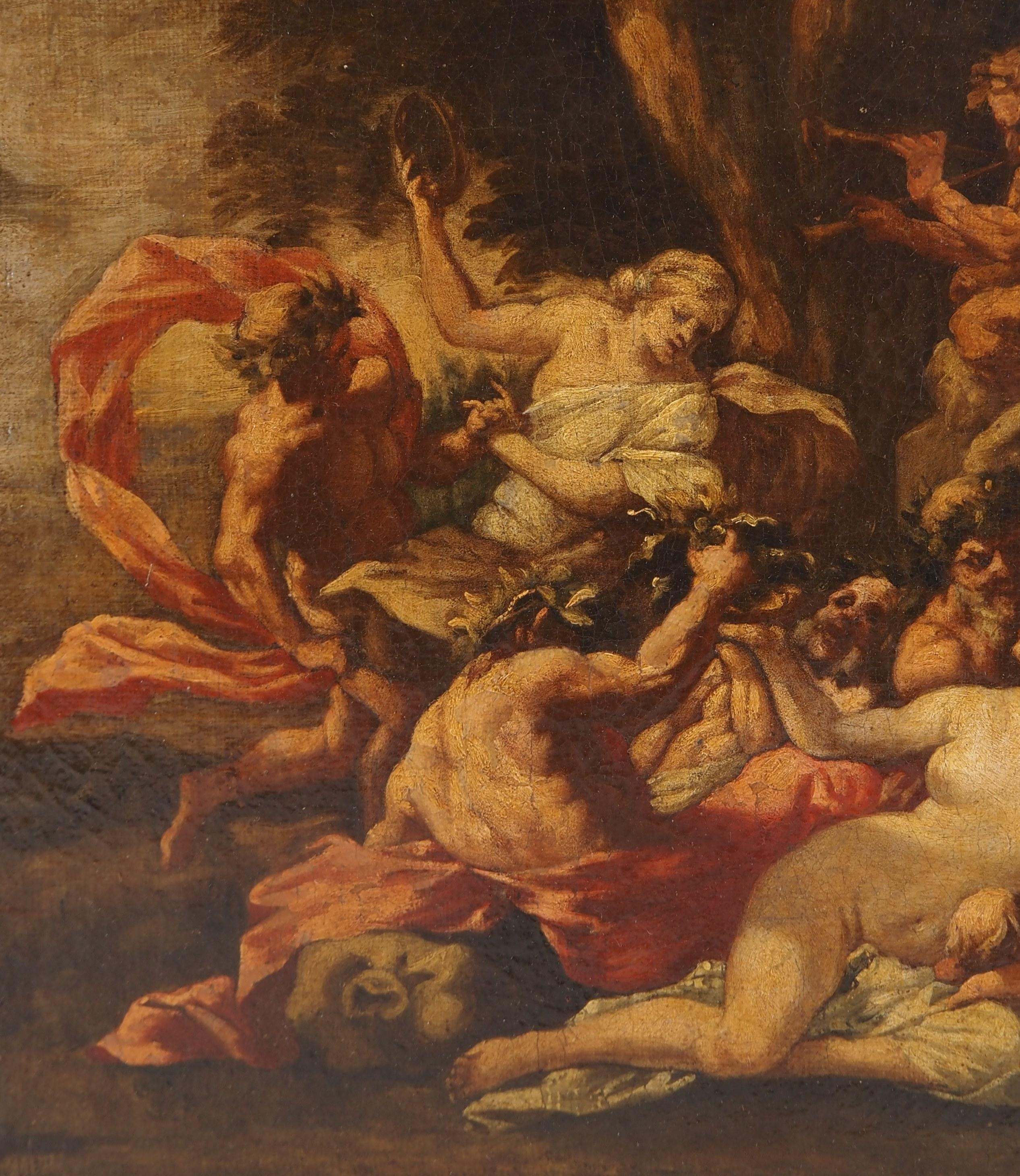 Escuela francesa del siglo XVIII
Mitología : Bacanalia

Óleo sobre lienzo
Sin signo
Sobre lienzo 43 x 34 cm
Presentado en un marco de madera tallada dorada 58 x 49 cm

Muy buen estado, pequeños defectos superficiales y algo de desgaste en el marco