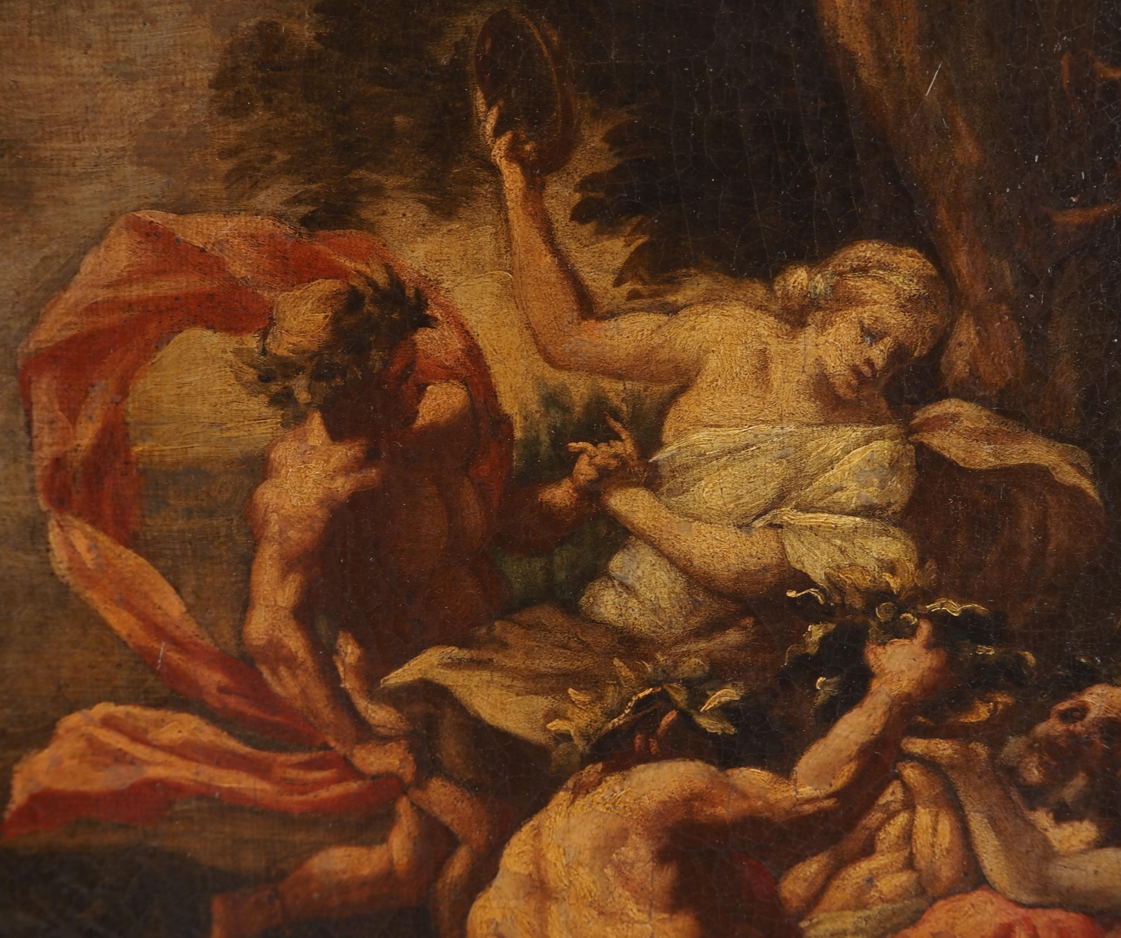 Escuela francesa del siglo XVIII : Mitología, Bacanalia - Óleo sobre lienzo en venta 2