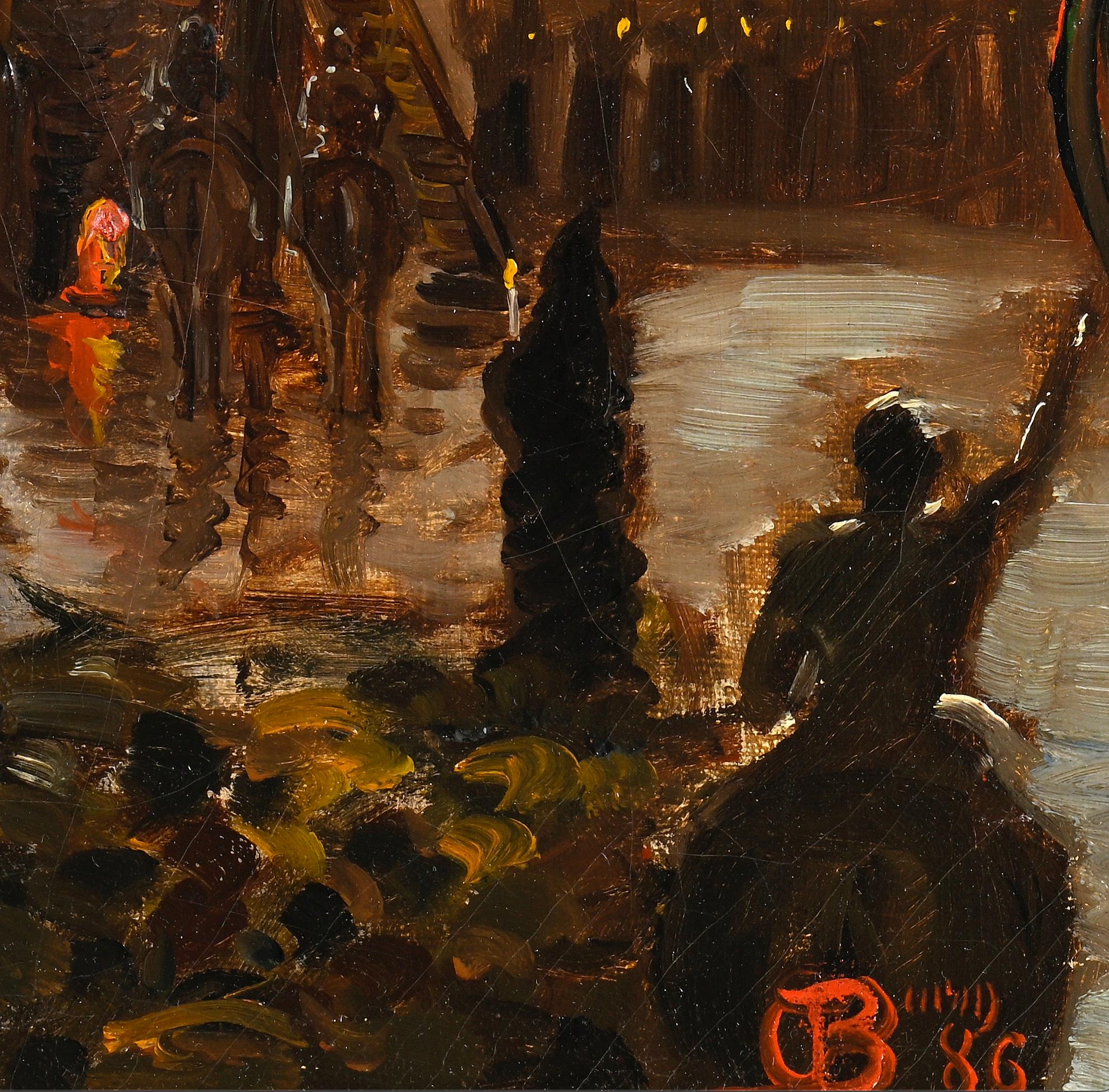 Scuola francese del XIX secolo Variazione sull'atto finale de La Juive, (18)86 - Painting di Unknown