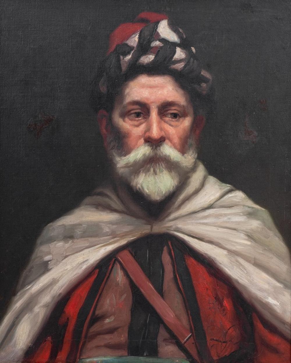 Porträt einer Ottomane der Französischen Schule, Öl auf Leinwand – Painting von Unknown