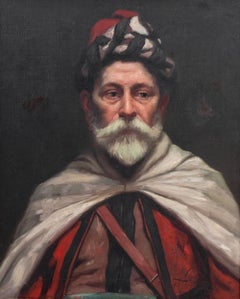 French School Portrait of an Ottoman Oil on Canvas