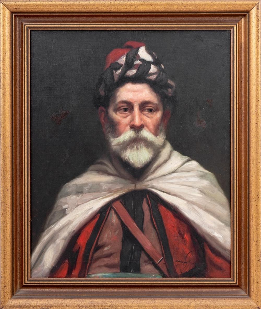 Unknown Portrait Painting – Porträt einer Ottomane der Französischen Schule, Öl auf Leinwand