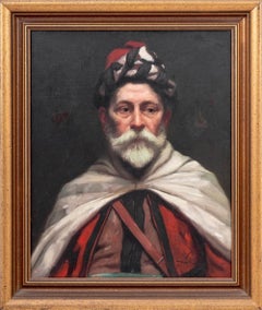 French School Portrait of an Ottoman Oil on Canvas