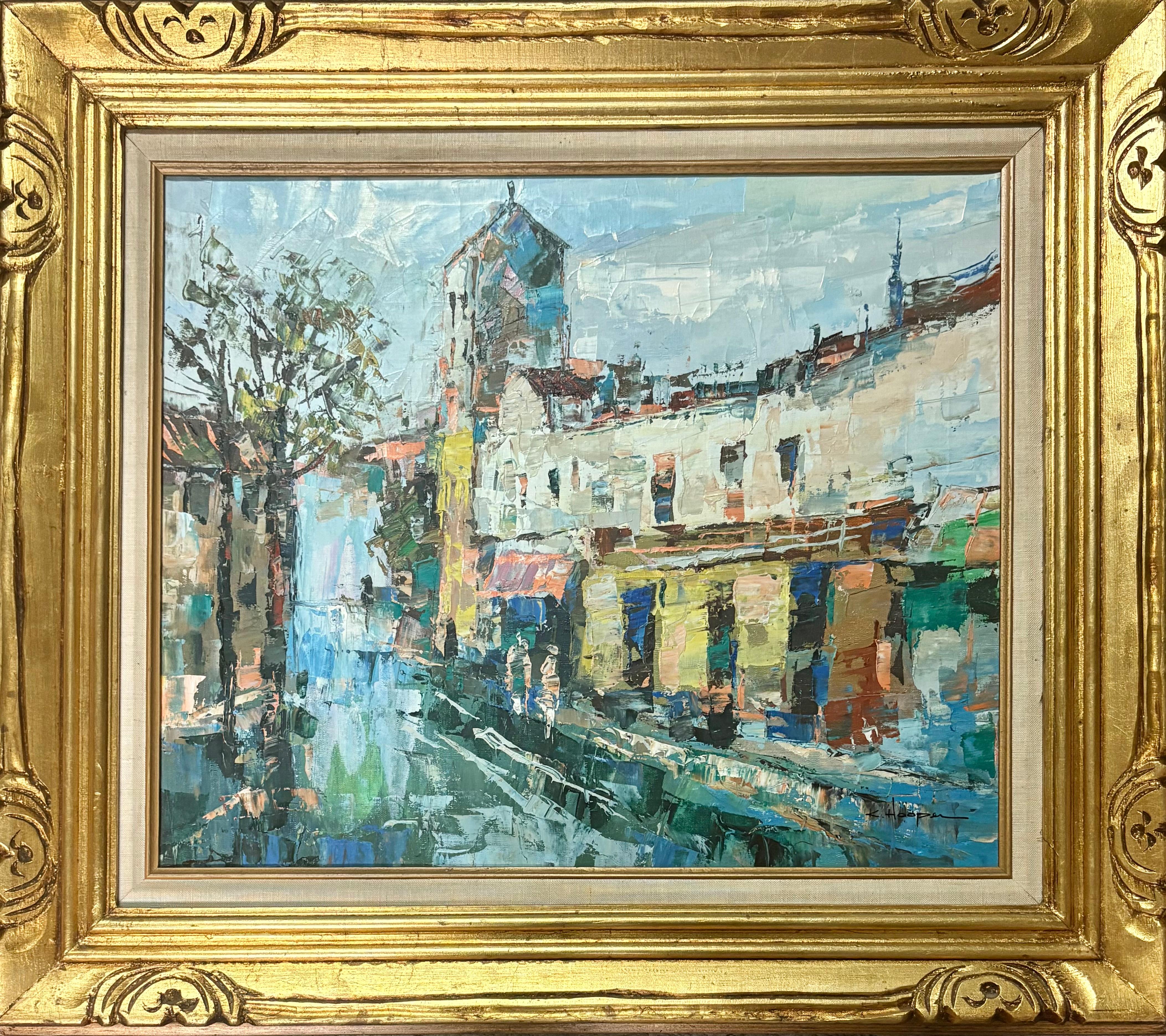 French Signed Oil Painting On Canvas. In good condition well made measures 34x29